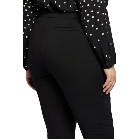 NYDJ Women's Black Ponte Knit Slim Trouser Pants Plus 16W • Flattens • Elongates - Picture 2 of 13